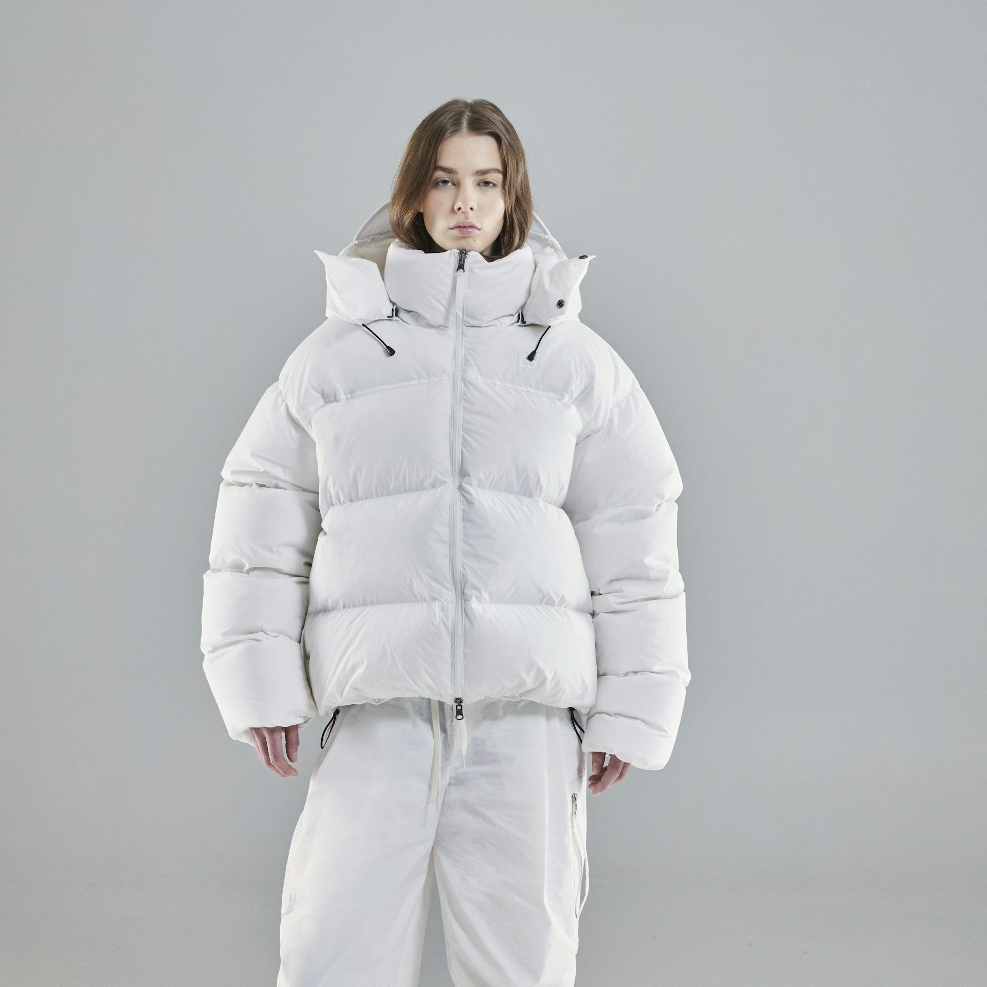 Ladies white down jackets on sale